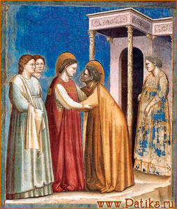 Встреча Марии и Елизаветы, фреска 